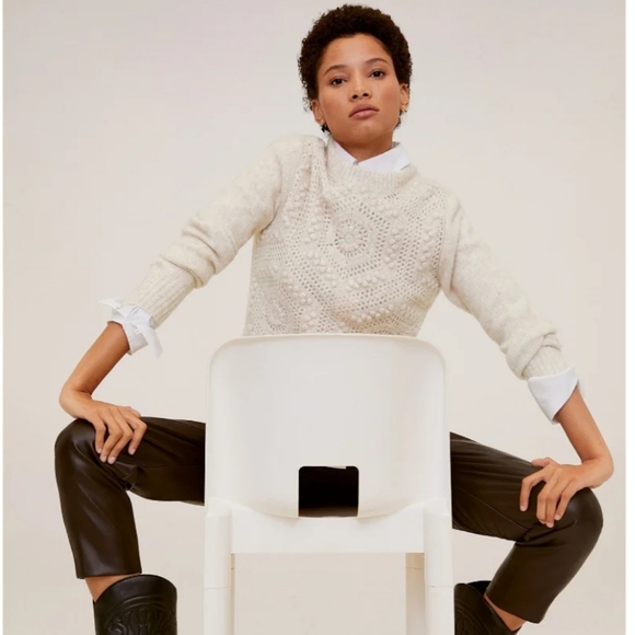 Mango Openwork Knit Sweater Size XS - Picture 11 of 12